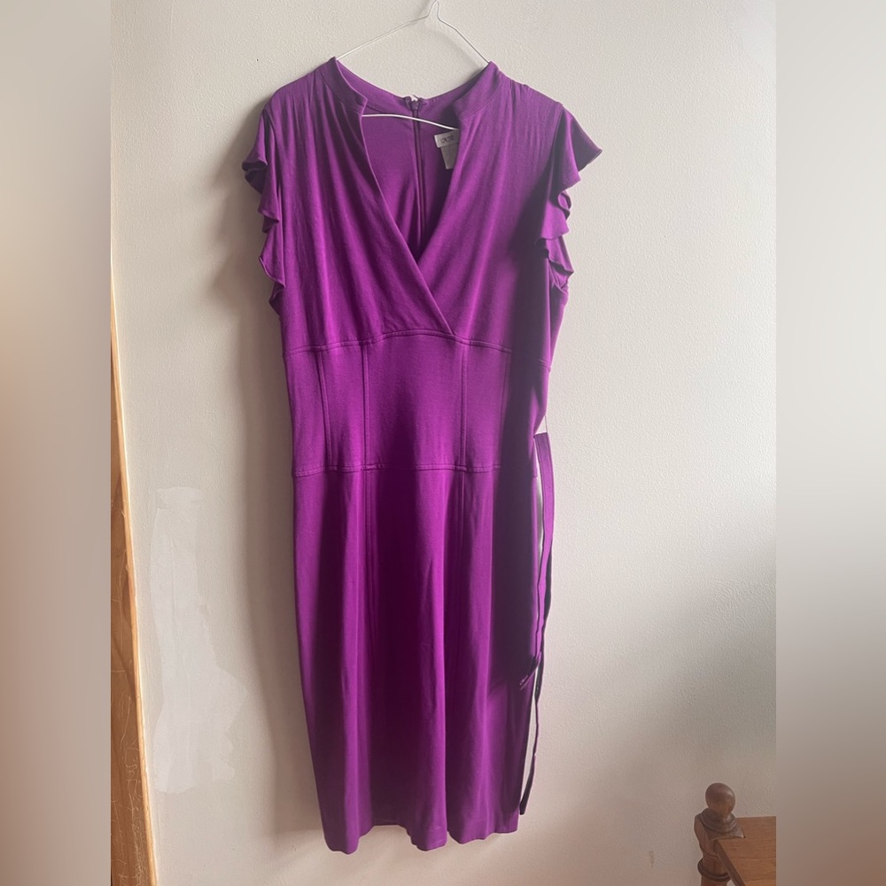 Cache Purple Wrap Dress